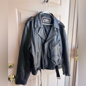Custom Bilt Classic Motorcycle Jacket 100% Leather 2XL
